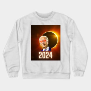 Dark Brandon Solar Joe Biden Funny 2024 Total Eclipse Crewneck Sweatshirt